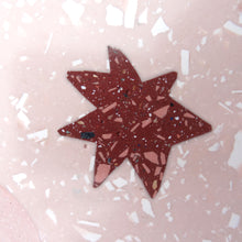 Load image into Gallery viewer, Medium apricot pink starry terrazzo tray