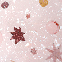 Load image into Gallery viewer, Medium apricot pink starry terrazzo tray