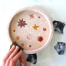 Load image into Gallery viewer, Small Apricot Pink Starry Terrazzo Tray