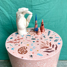 Load image into Gallery viewer, Pink Ocean Terrazzo Side Table