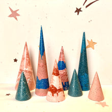 Load image into Gallery viewer, Tall Blue Terrazzo Jewelry Cone