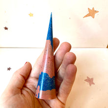 Load image into Gallery viewer, Tall Pink and Blue Terrazzo Jewelry Cone