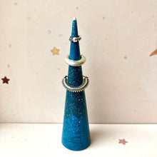 Load image into Gallery viewer, Tall Blue Terrazzo Jewelry Cone