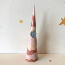 Load image into Gallery viewer, Tall Terracotta and Pink Terrazzo Jewelry Cone