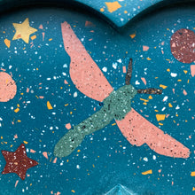 Load image into Gallery viewer, Small Blue Bugs and Stars Terrazzo Tray